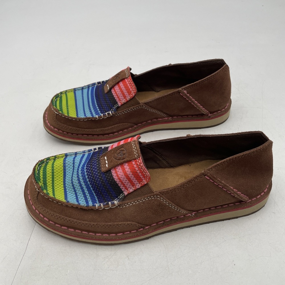 Ariat Womens Cruiser Palm Brown Leather Mesh Slip On Loafers Size 7B 10018587
